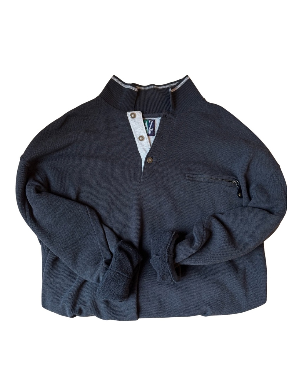 90s Grandpacore AZ Sport Black Pullover - L